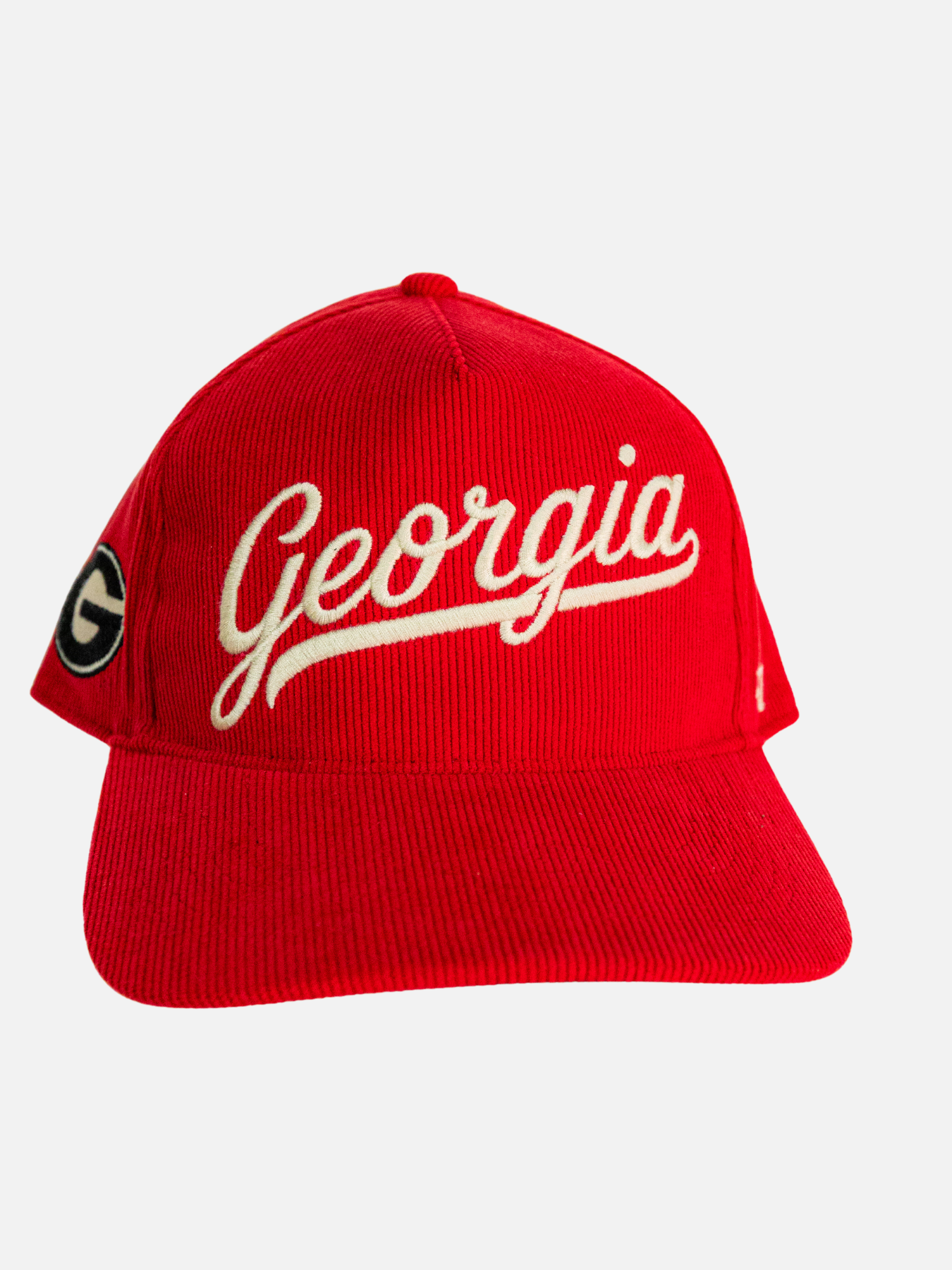 47 Brand Georgia Bulldogs Embroidered Golden Age Corduroy Hat Red Kempt Mens Clothing Store Athens GA UGA