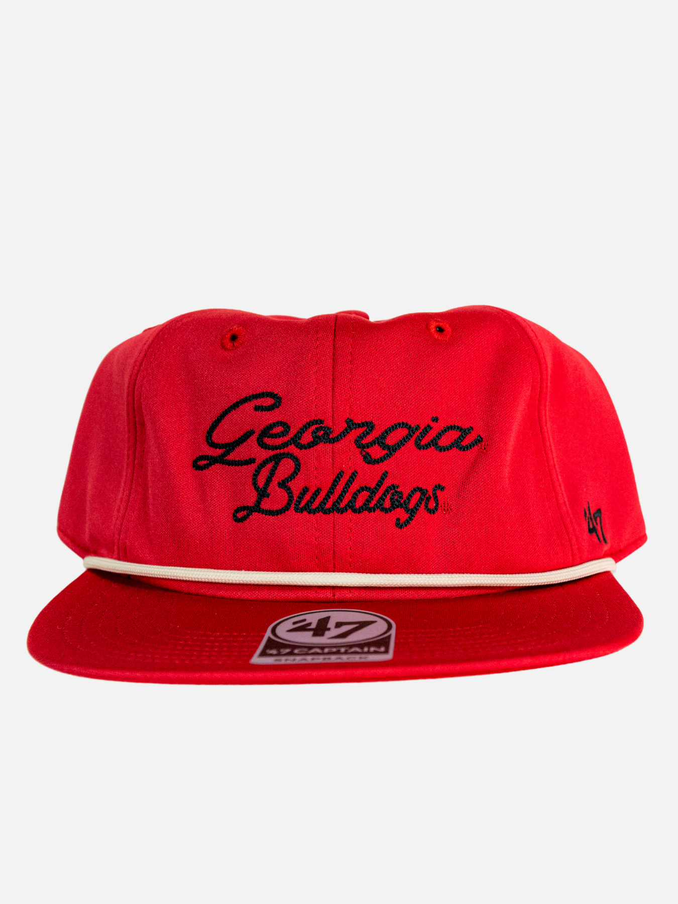 47 Brand Georgia Bulldogs Embroidered Rambler Captain Hat Red Kempt Mens Clothing Store Athens GA UGA