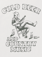 Country Music Tee Vintage White Men's SS Short Sleeve Graphic Tee Shirt For Men Athens GA Georgia Kempt Menswear Store Near Me