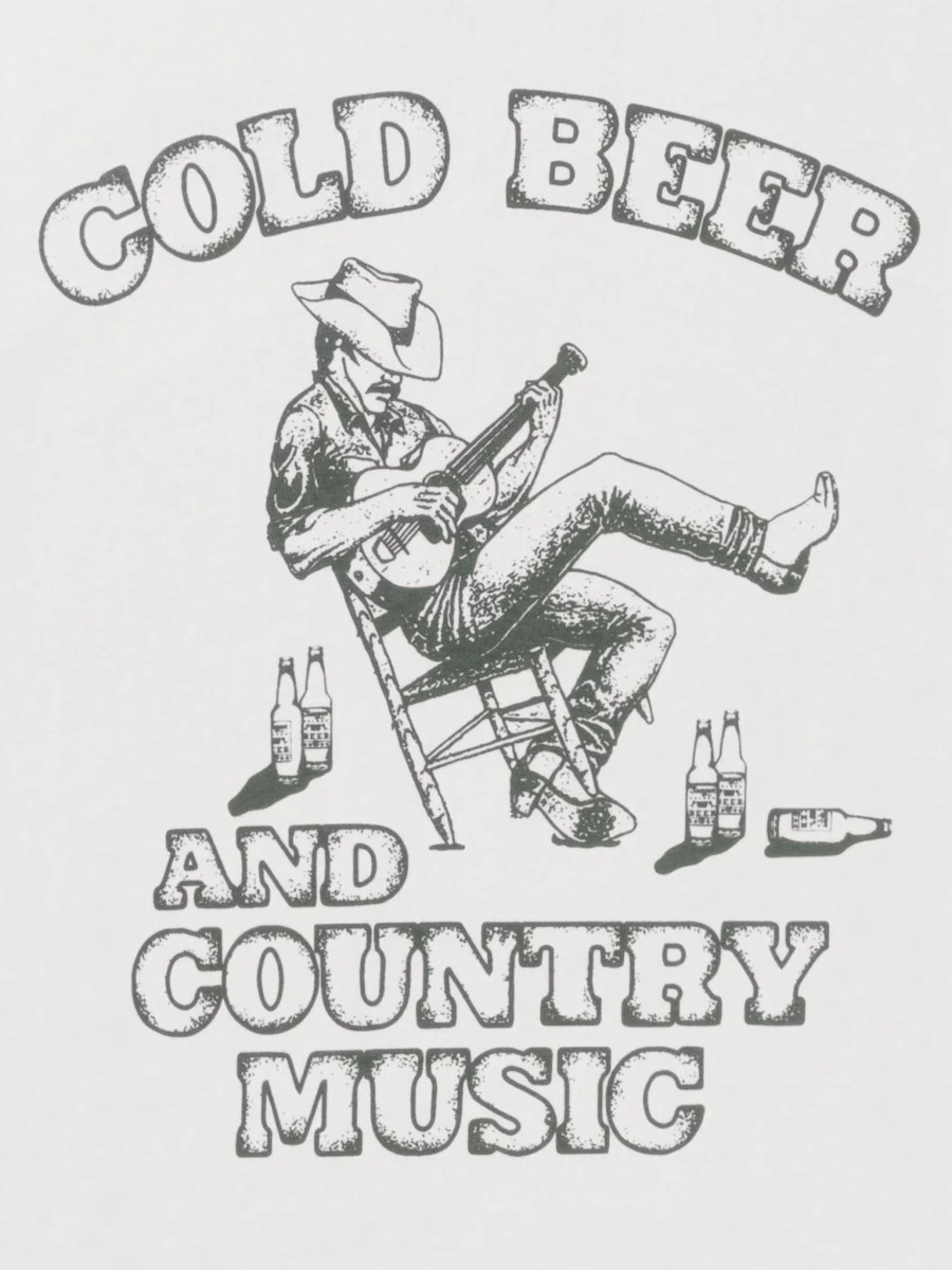 Country Music Tee Vintage White Men's SS Short Sleeve Graphic Tee Shirt For Men Athens GA Georgia Kempt Menswear Store Near Me