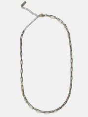 curated basics 3mm paper clip chain necklace stainless steel adjustable length kempt athens ga georgia men's clothing store