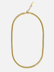curated basics 5mm brass curb cuban flat chain necklace gold tone metal kempt athens ga georgia men's clothing jewelry store
