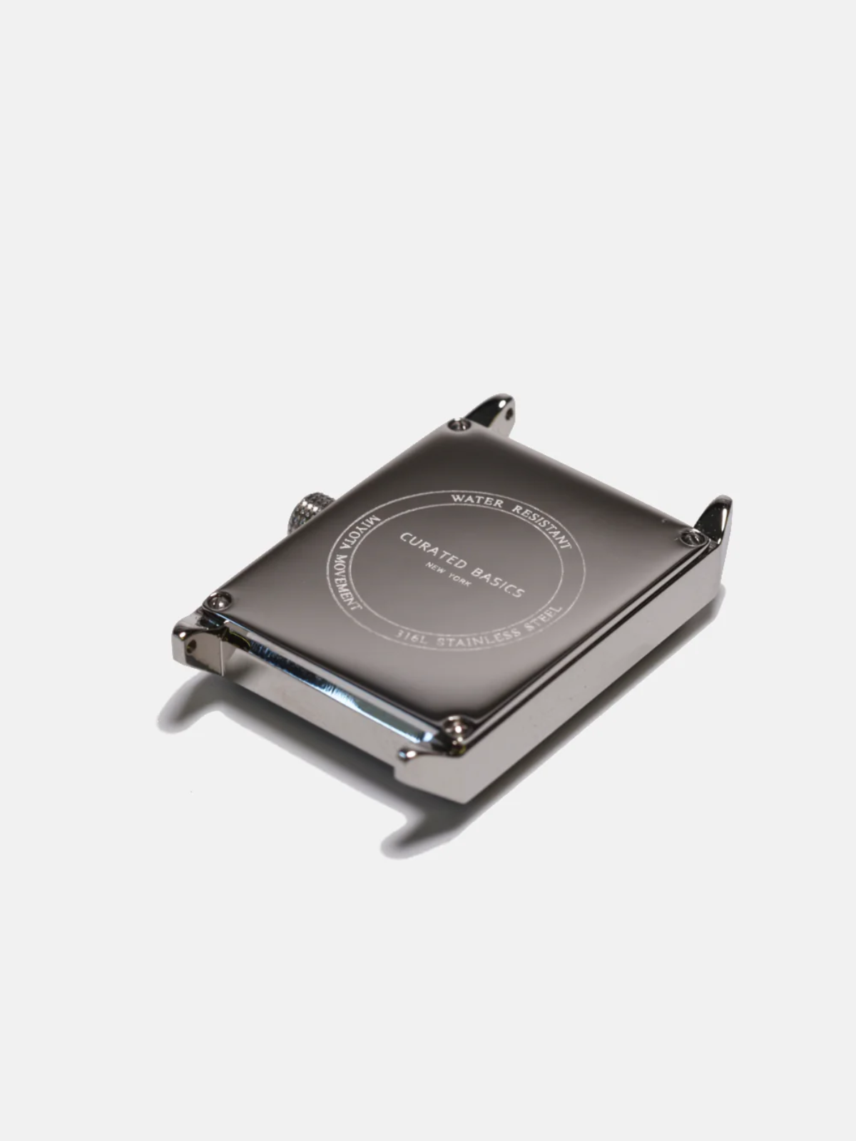 curated basics classic rectangular tank watch with japanese movement 20x40mm case dimensions tan leather green leather strap kempt athens ga georgia men's clothing store