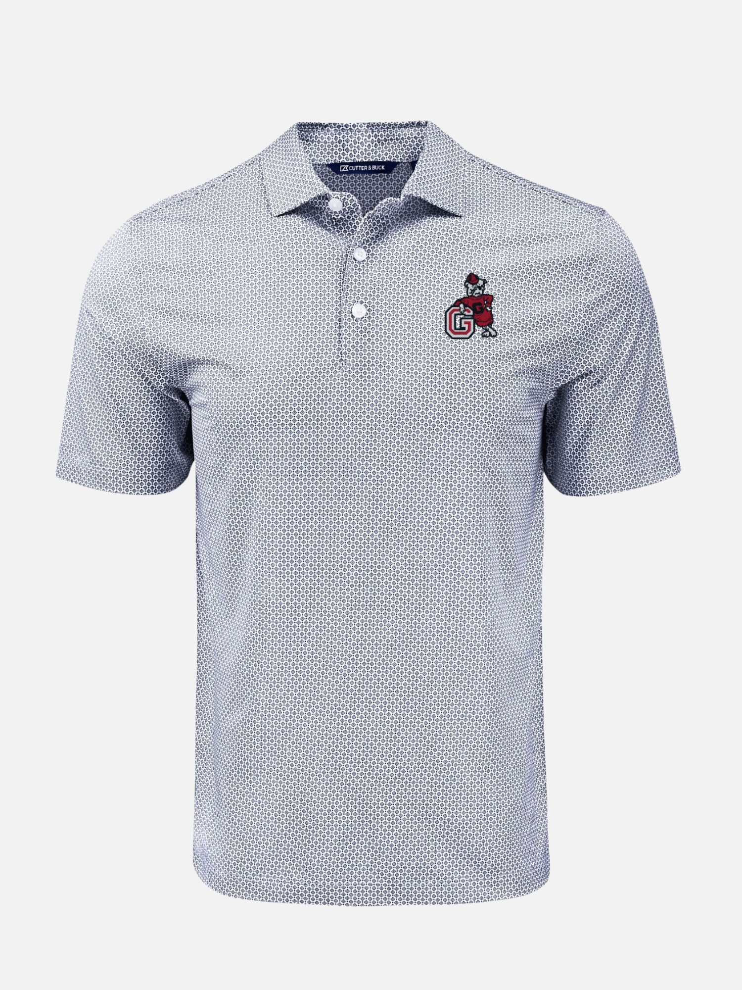 Georgia Bulldogs Performance Dot Print Polo Golf Polo Leaning Dawg Athens Georgia Mens Clothing Kempt Shop UGA