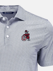 Georgia Bulldogs Performance Dot Print Polo Golf Polo Leaning Dawg Athens Georgia Mens Clothing Kempt Shop UGA
