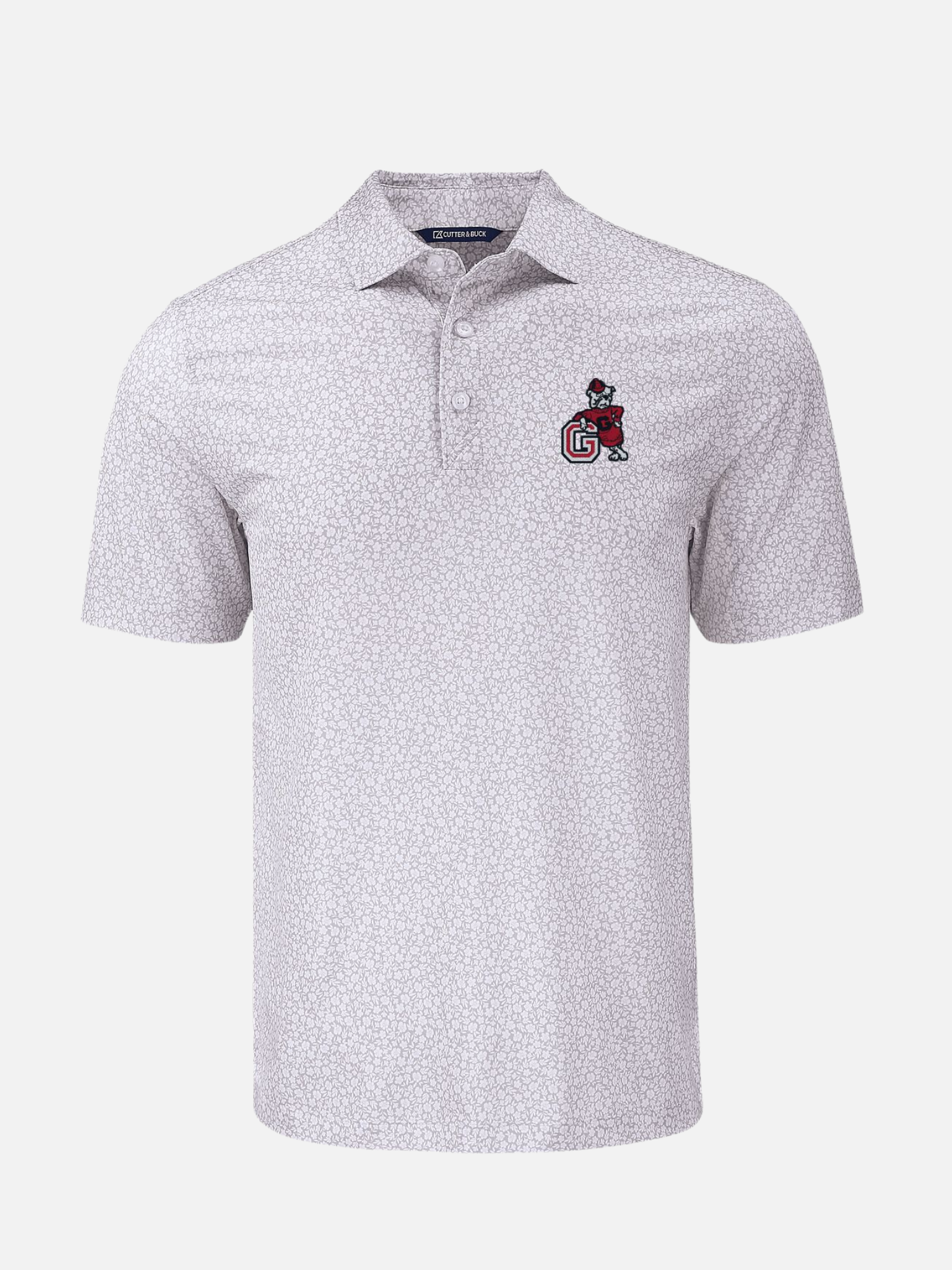 Georgia Bulldogs Performance Floral Print Golf Polo Leaning Dawg Athens Georgia Mens Clothing Kempt Shop UGA