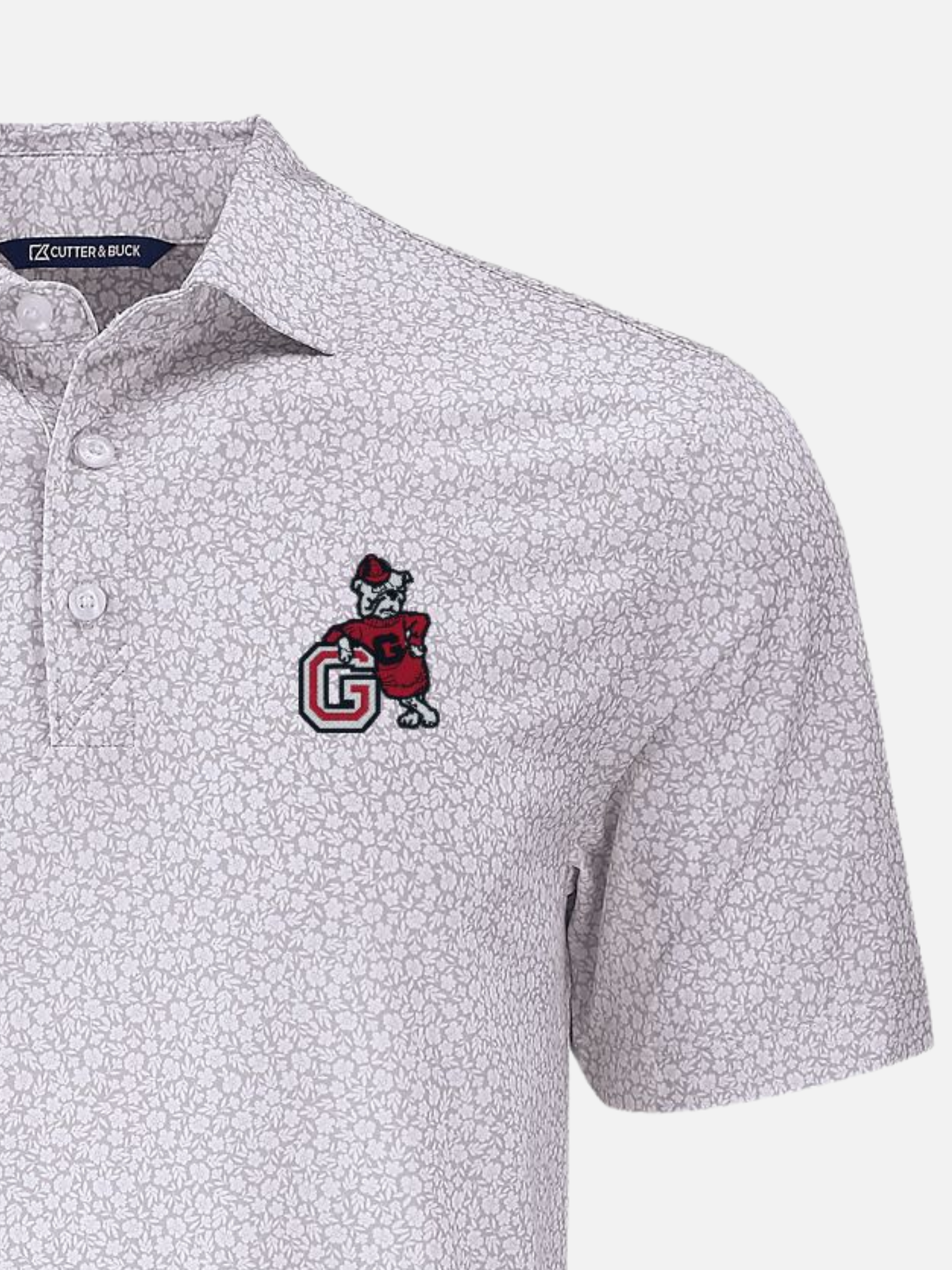 Georgia Bulldogs Performance Floral Print Golf Polo Leaning Dawg Athens Georgia Mens Clothing Kempt Shop UGA