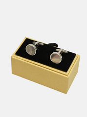 Curated Basics Black Pearl Steel Cufflinks Formalwear Accessories for Men Athens GA Georgia Kempt Menswear Store Near Me