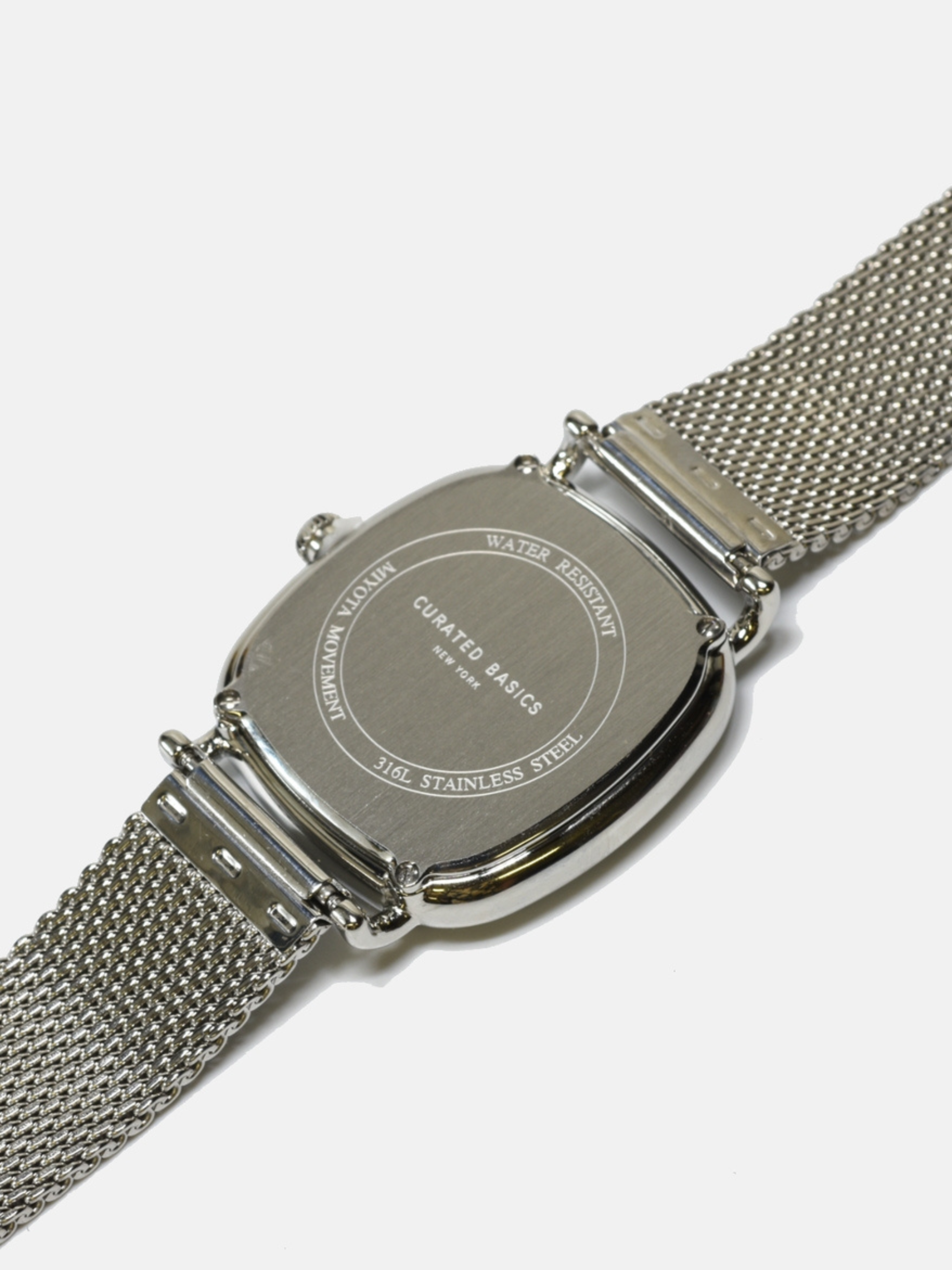 Curated Basics The Tank 2.0 Stone Watch Steel Mesh Mens Clock Jewelry Accessories Clothing Store Kempt Athens Georgia