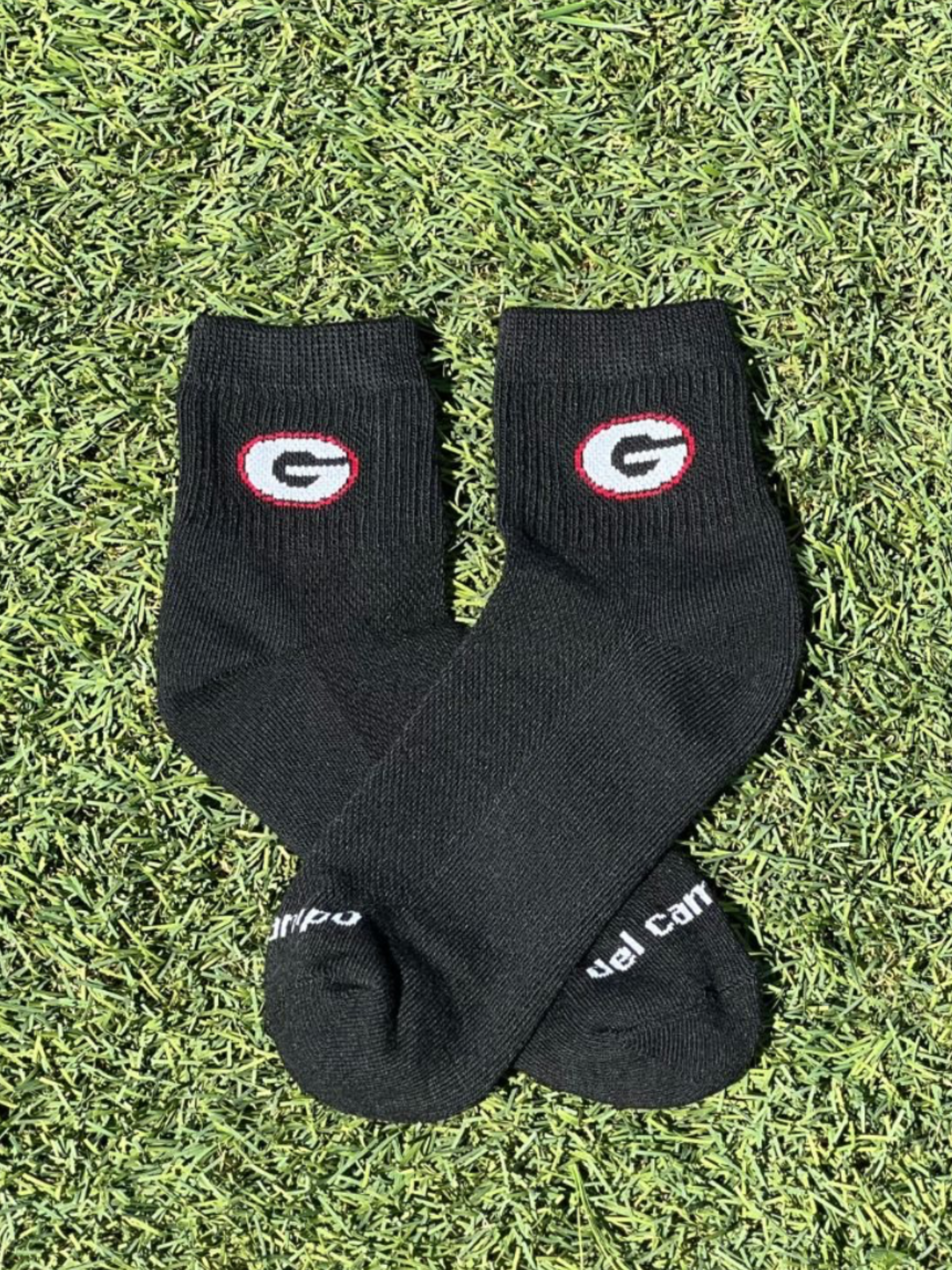 Del Campo UGA Georgia G Dawgs Bulldogs Black White Logo Socks Athletic Athens Kempt Menswear Store Near Me Accessories