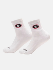 Del Campo UGA Georgia G Dawgs Bulldogs Black White Logo Socks Athletic Athens Kempt Menswear Store Near Me Accessories