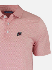 Georgia Bulldogs Performance Dot Print Polo Golf Polo Standing Dawg Athens Georgia Mens Clothing Kempt Shop UGA
