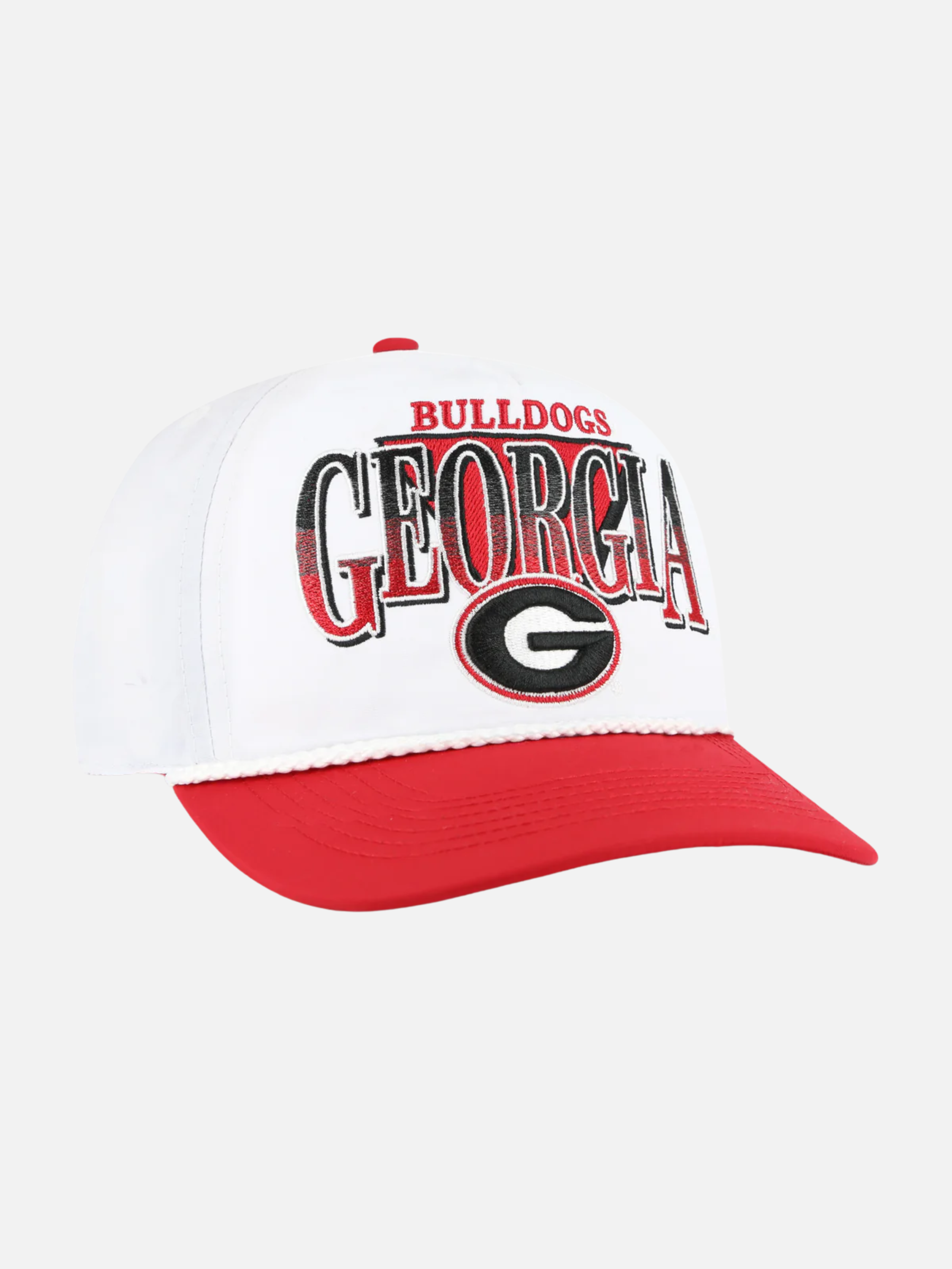 47' Brand Georgia Bulldogs Tribute Hitch Hat White Men's University of Georgia UGA Structured Snapback Cap For Men Athens GA Georgia Kempt Menswear Store Near Me