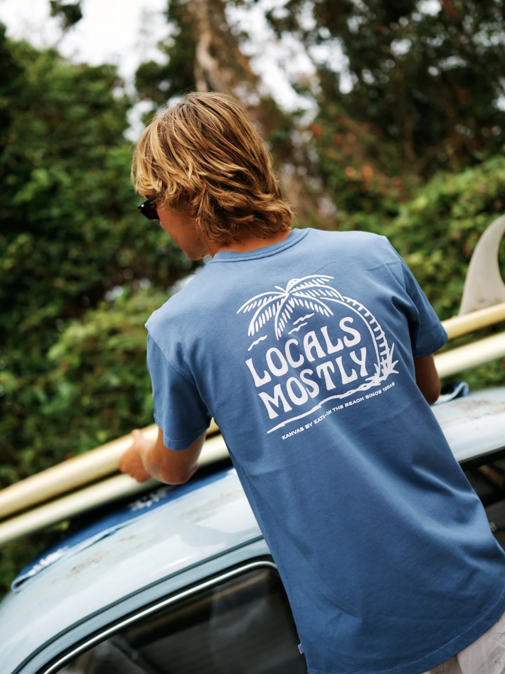 Katin Locals Tee Graphics Graphic T-Shirt Men’s Tops Summer for Men Blue Pigment Dye Athens GA Georgia Kempt Menswear Store Near Me