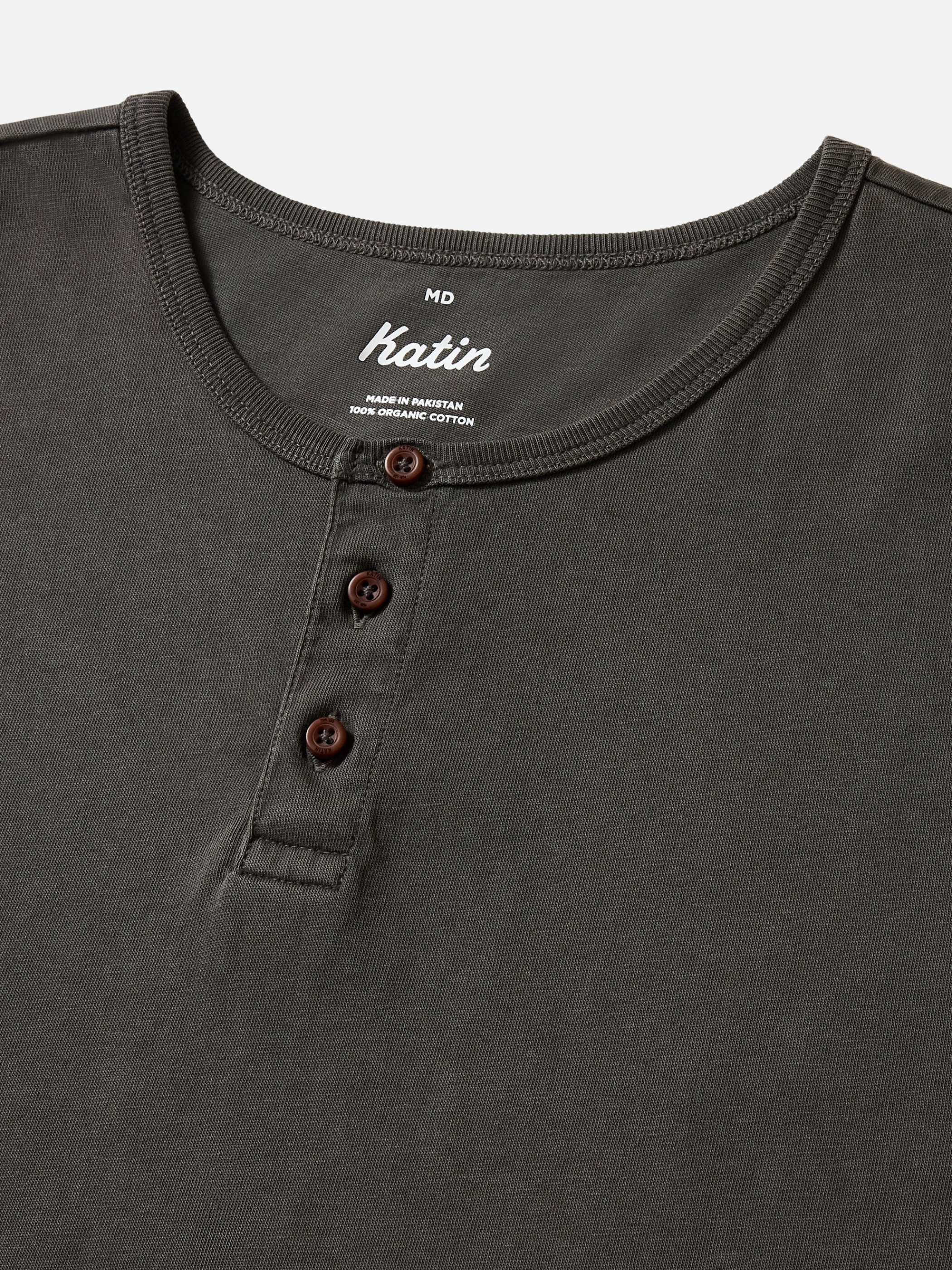 Katin Mesa Henley Tee Black Wash SS Short Sleeve Men’s T-Shirt for Men Athens GA Georgia Kempt Menswear Store Near Me