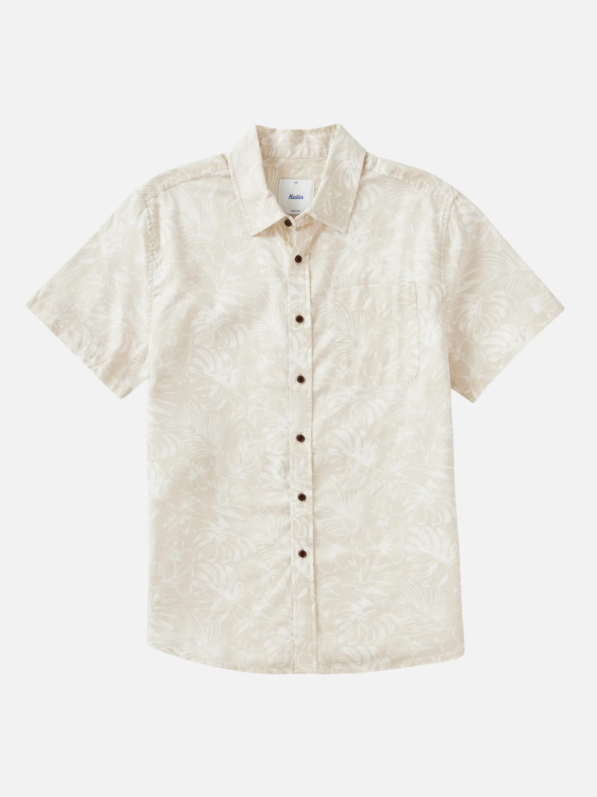 Katin Moco Shirt Floral Print White Cream Button Up Collared Shirt for MenMen’s Tops Athens GA Georgia Kempt Menswear Store Near Me Spring Summer