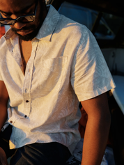 Katin Moco Shirt Floral Print White Cream Button Up Collared Shirt for MenMen’s Tops Athens GA Georgia Kempt Menswear Store Near Me Spring Summer