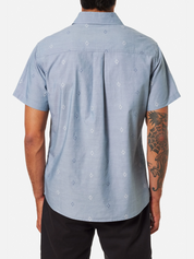 Katin Rollins Shirt Overcast Light Blue Periwinkle Pattern SS Short Sleeve Shirt for Men Men’s Summer Tops Athens GA Georgia Kempt Menswear Store Near Me