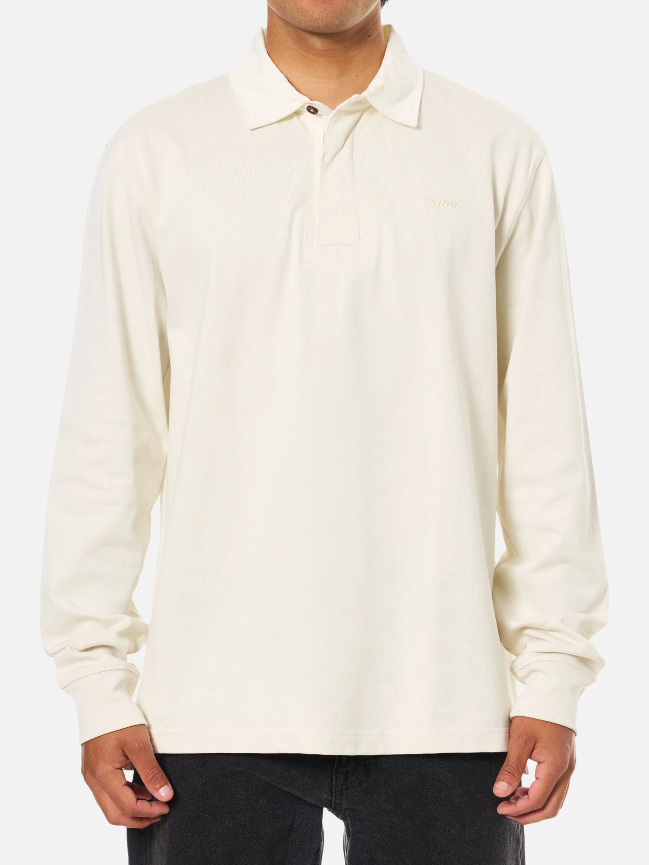 Katin Ronan Polo White Cream Vapor Gray LS Long Sleeve Fall Winter Collared Men’s Tops for Men Athens GA Georgia Kempt Menswear Store Near Me