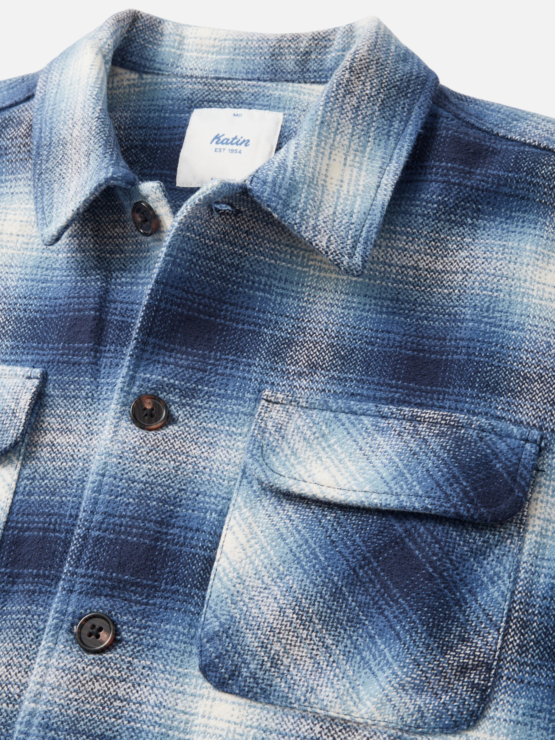 Katin Shiloh Flannel Polar Navy Blue Men’s Button Down Double Pocket Collared Shirt Athens GA Georgia Kempt Menswear Store Near Me