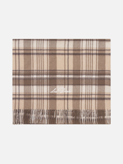 Les Deux Check Wool Scarf Irish Cream Taupe Brown Plaid Tassels Winter Accessories Athens GA Georgia Kempt Menswear Store Near Me