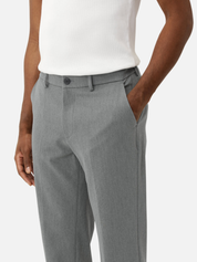 Les Deux Como Reg Suit Pants Grey Gray Melange Relaxed Straight Fit Formal Nice Pants for Men Men’s Bottoms Fall Winter Athens GA Georgia Kempt Menswear Store Near Me