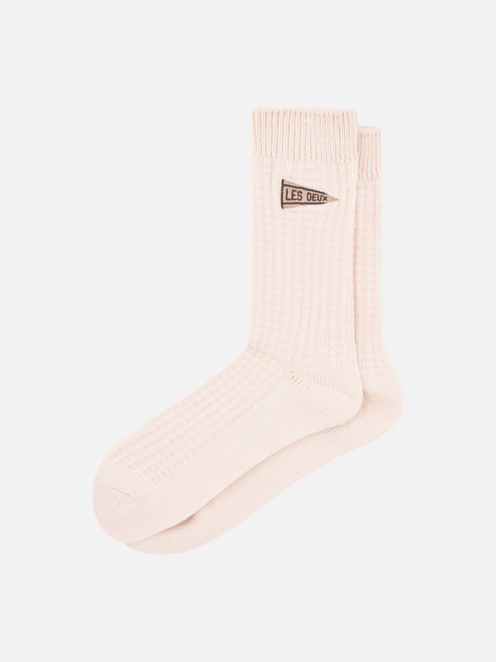 Les Deux Flag Waffle Knit Socks Brown and Cream Delicioso Men’s Accessories for Men Texture Athens GA Georgia Kempt Menswear Store Me