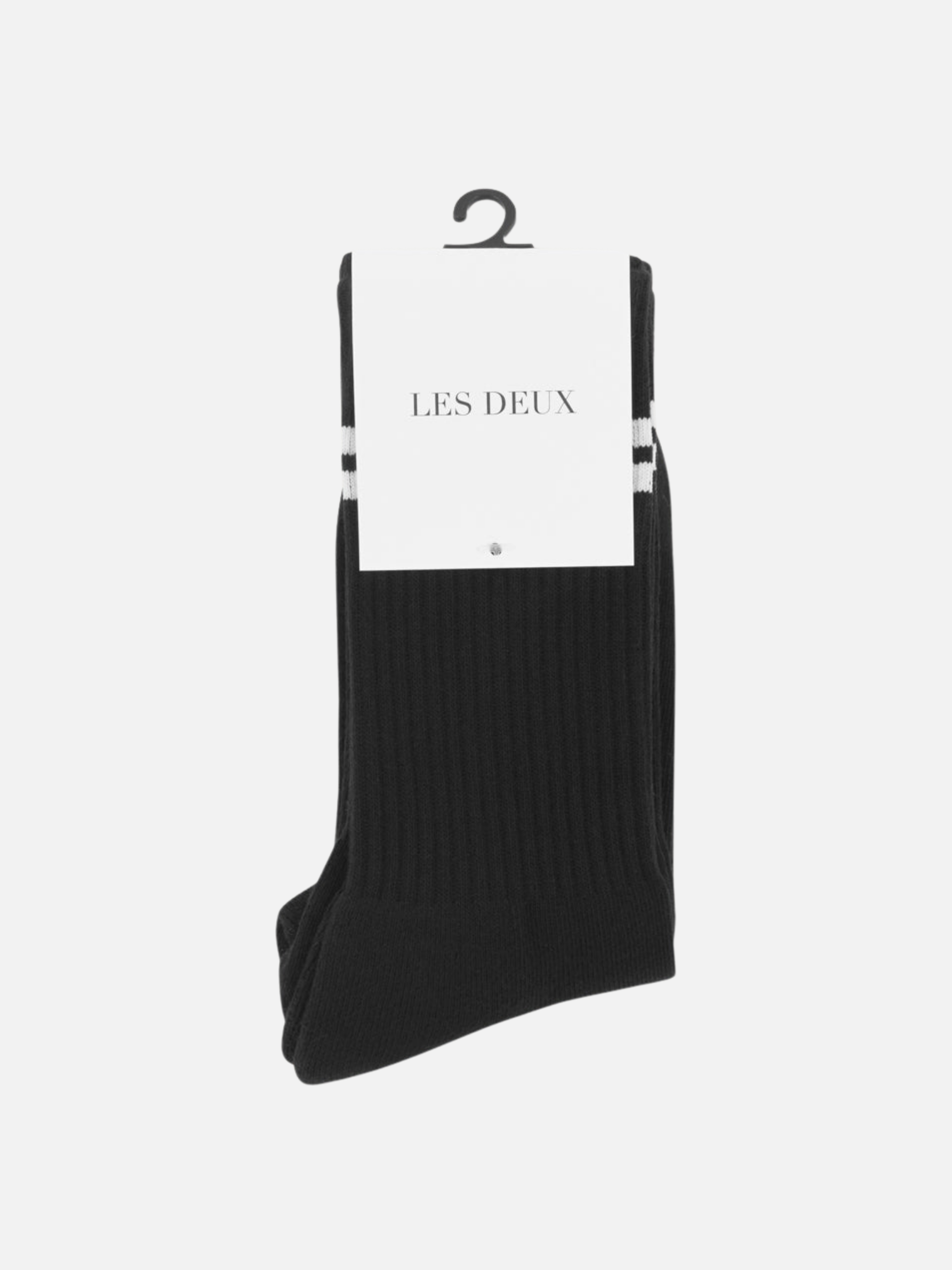 Les Deux Brand LD Embroidered Half Terry Socks Black Two Pack Gifts Accessories for Men Athens GA Georgia Kempt Menswear Store Near Me