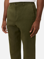 Les Deux Pino Linen Pants Olive Night Green Lightweight Light Summer Bottoms Men’s Pant for Men Athens GA Georgia Kempt Menswear Store Near Me