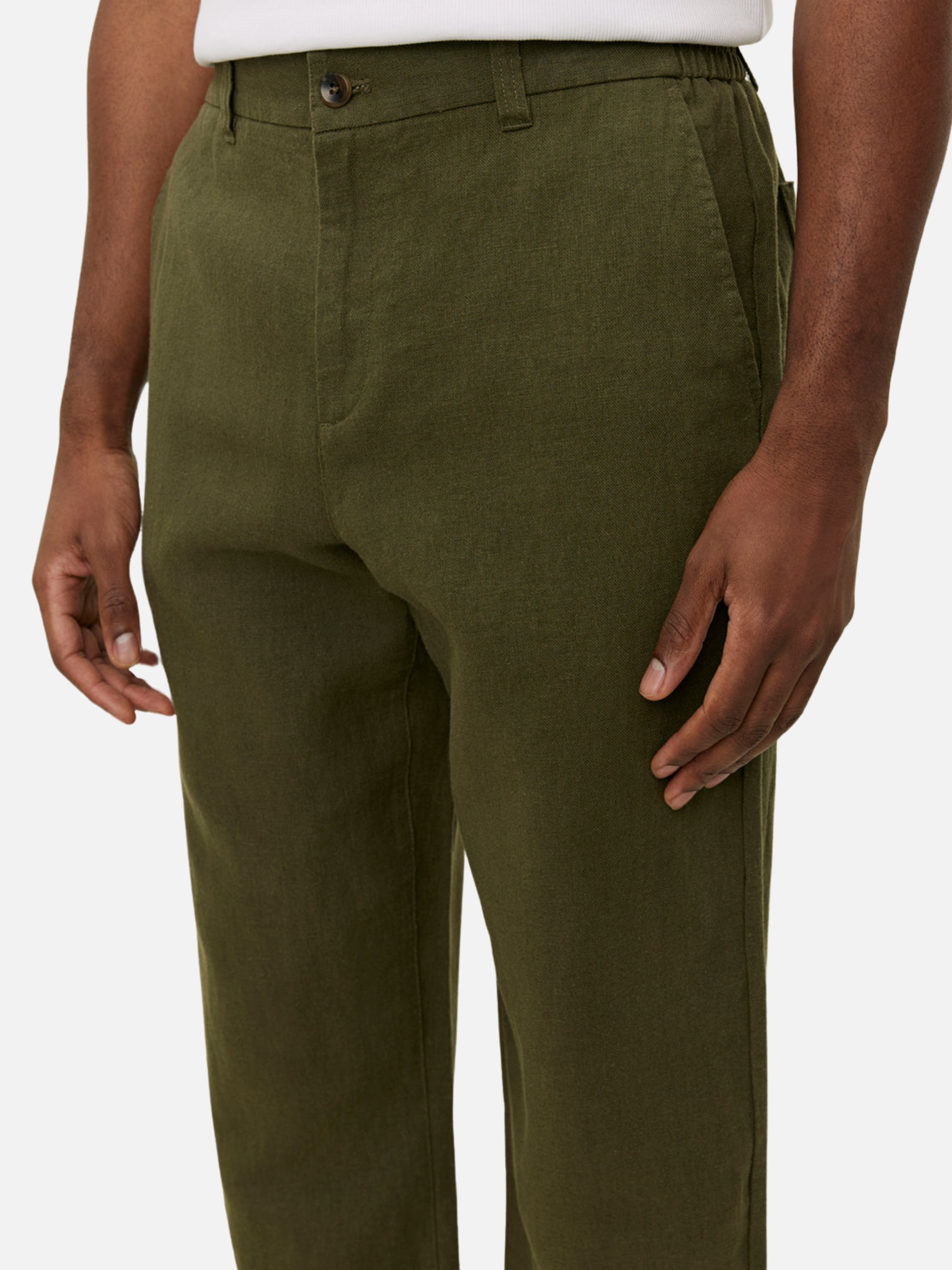 Les Deux Pino Linen Pants Olive Night Green Lightweight Light Summer Bottoms Men’s Pant for Men Athens GA Georgia Kempt Menswear Store Near Me