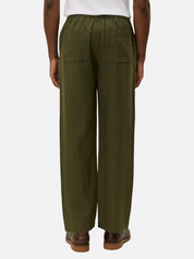 Les Deux Pino Linen Pants Olive Night Green Lightweight Light Summer Bottoms Men’s Pant for Men Athens GA Georgia Kempt Menswear Store Near Me