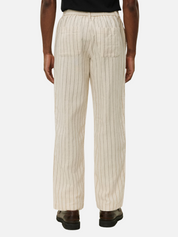 Les Deux Striped Pino Linen Pants Ivory Tan Lightweight Light Summer Bottoms Men’s Pant for Men Athens GA Georgia Kempt Menswear Store Near Me