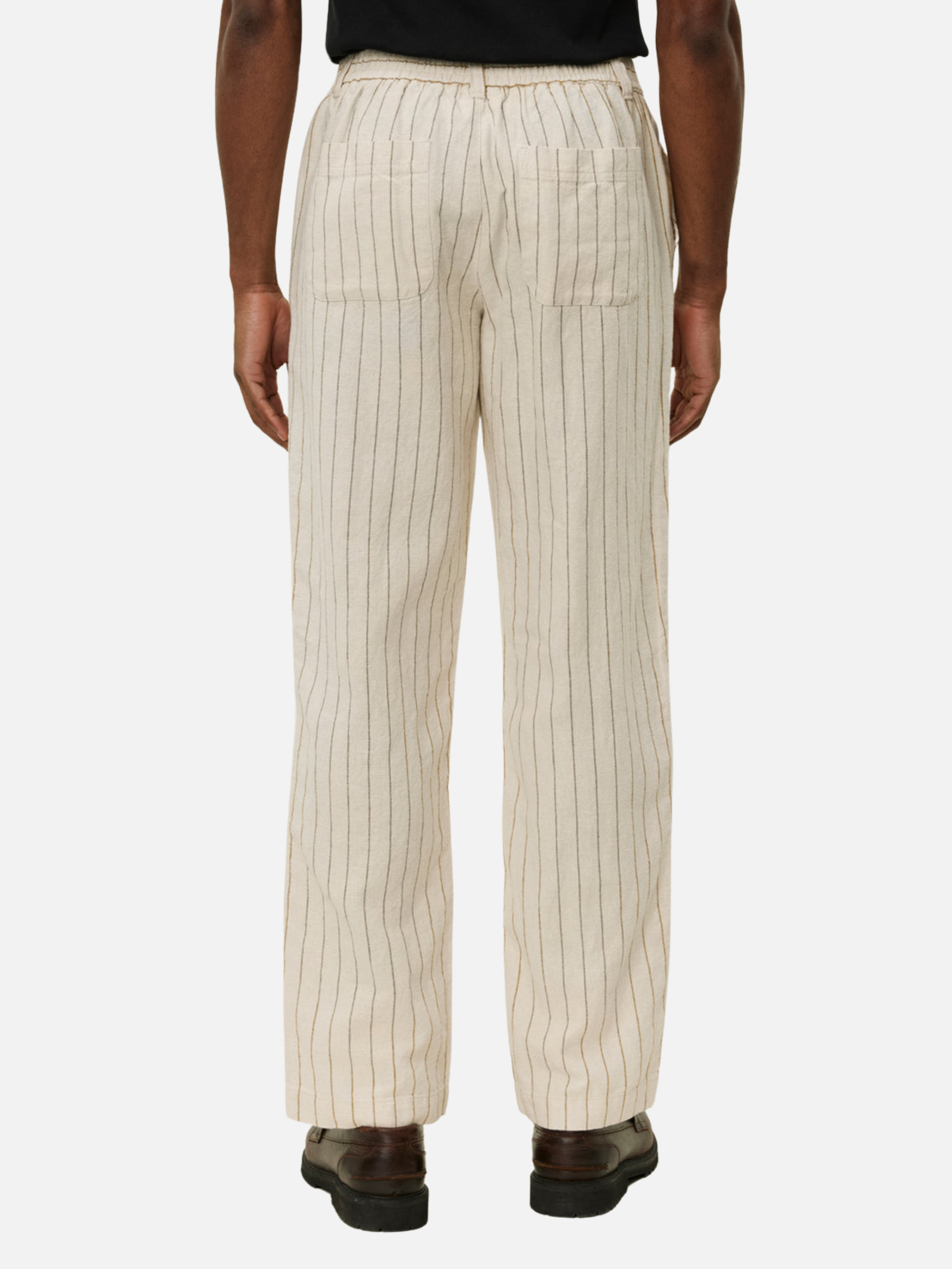 Les Deux Striped Pino Linen Pants Ivory Tan Lightweight Light Summer Bottoms Men’s Pant for Men Athens GA Georgia Kempt Menswear Store Near Me