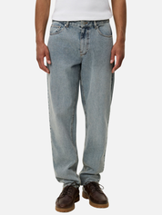 Les Deux Ryder Washed Denim Jeans Pants Loose Tapered Fit Light Indigo Wash Pants Bottoms for Men Athens GA Georgia Kempt Menswear Store Near Me