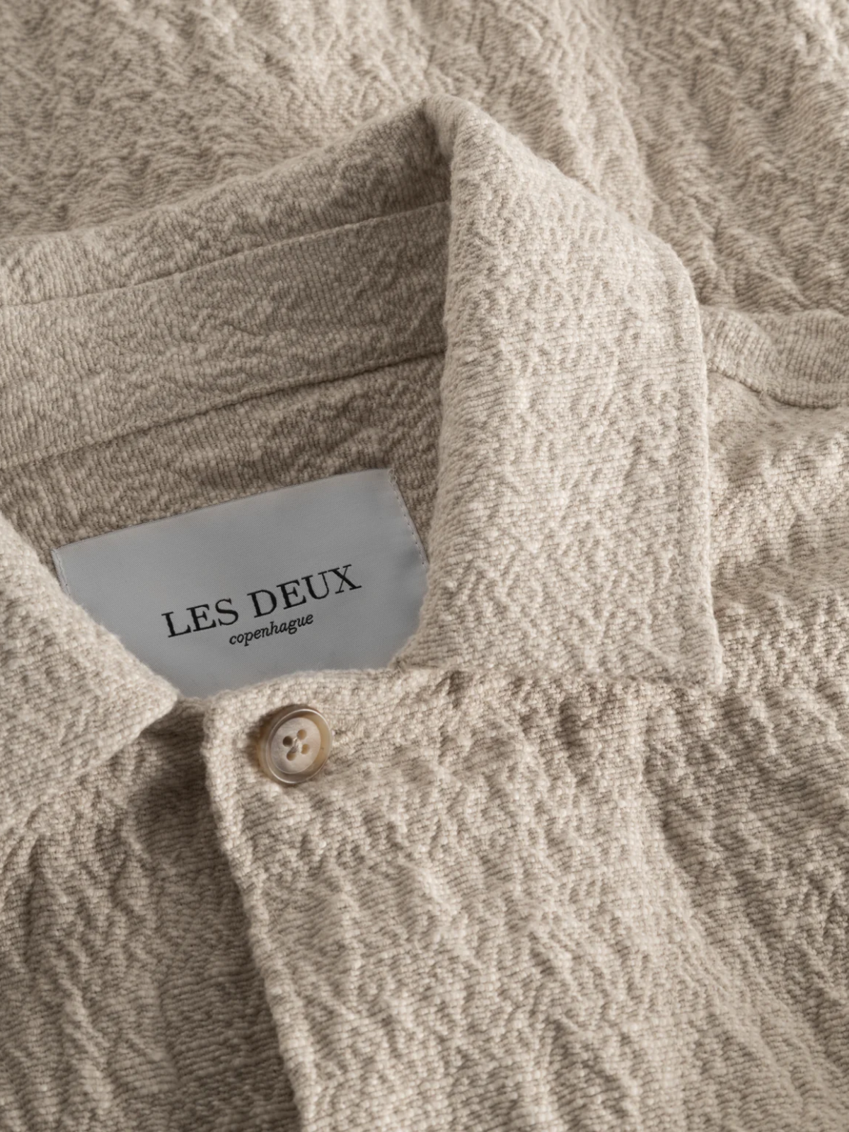 les deux isaac overshirt ivory cream recycled cotton polyester blend formal chore coat jacket kempt athens ga georgia men's clothing store