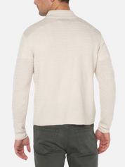 Liverpool Button Mock Neck Sweater Cream Men’s Sweater Acrylic LS Long Sleeve Top for Men Athens GA Georgia Kempt Menswear Store Near Me