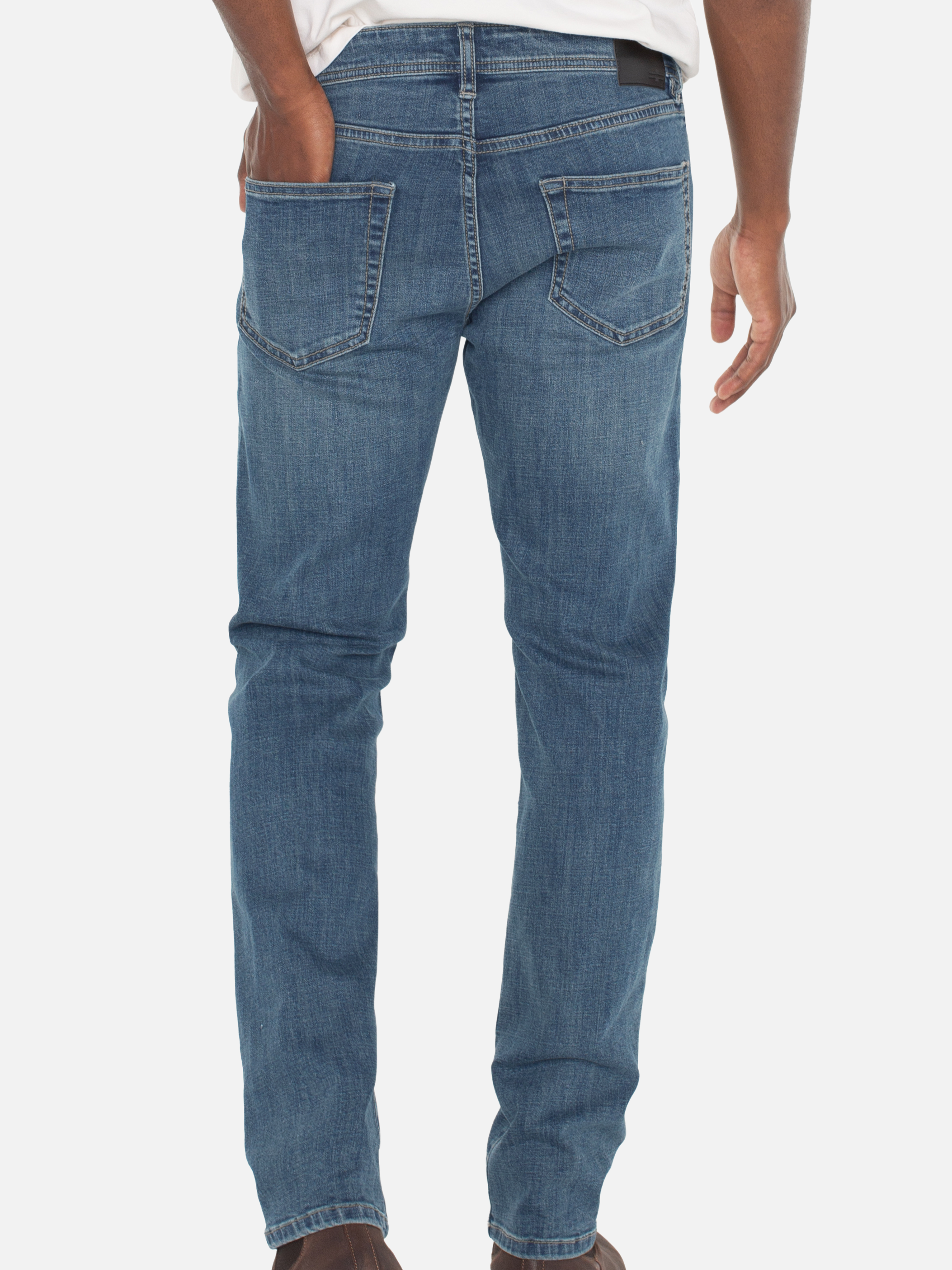 Liverpool Kingston Modern Straight Rialto Blue Denim Men’s Jeans Bottoms Slim Fit Kempt Athens Menswear Store