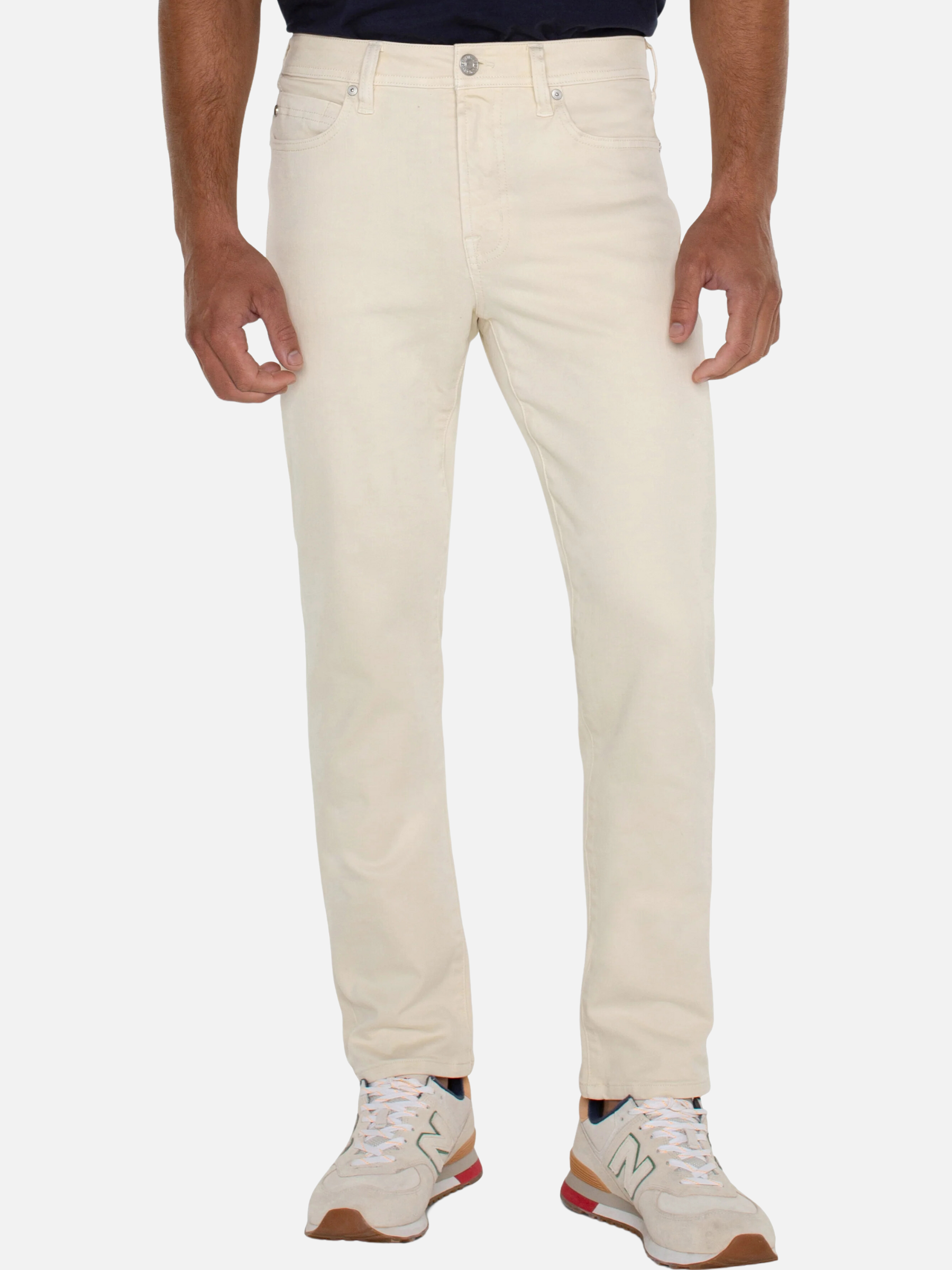 Liverpool Kingston Modern Straight Colored Denim Ecru Slim Fit Me's Pant Denim Jean Kempt Athens Men's Clothing Store Athens Georgia