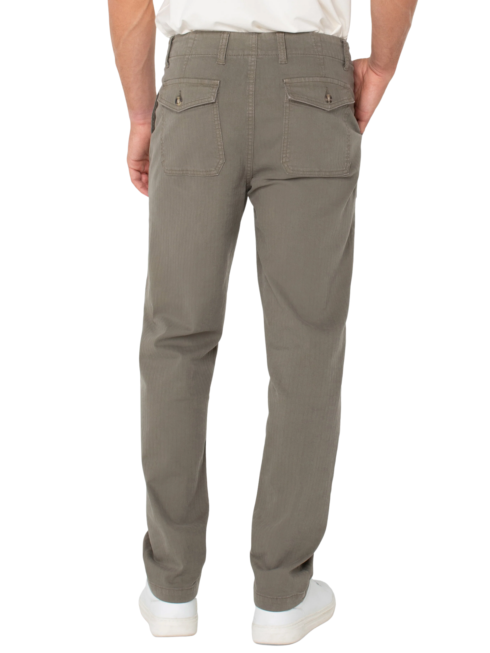 Liverpool Mens Utility Straight Leg Workwear Pant Pewter Green Kempt Mens Shop Athens Georgia
