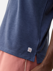 Marine Layer Air Pocket Polo Shirt Vintage Indigo SS Short Sleeve Collared Men’s Tops for Men Athens GA Georgia Menswear Store Near Me