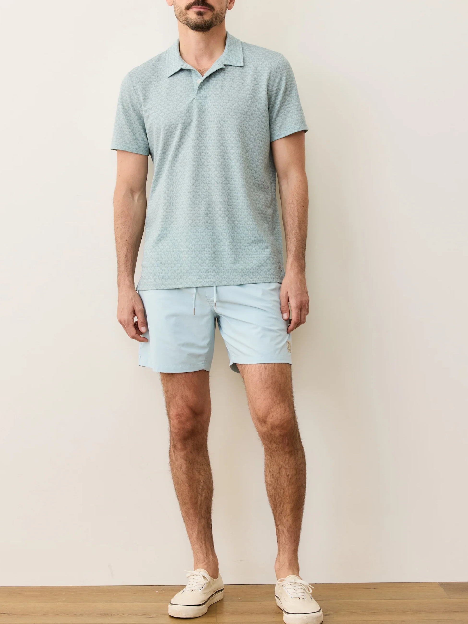 Marine Layer Air Polo Grey Mist Men's SS Short Sleeve Collared Shirt For Men Spring Summer Athens GA Georgia Kempt Menswear Store Near Me