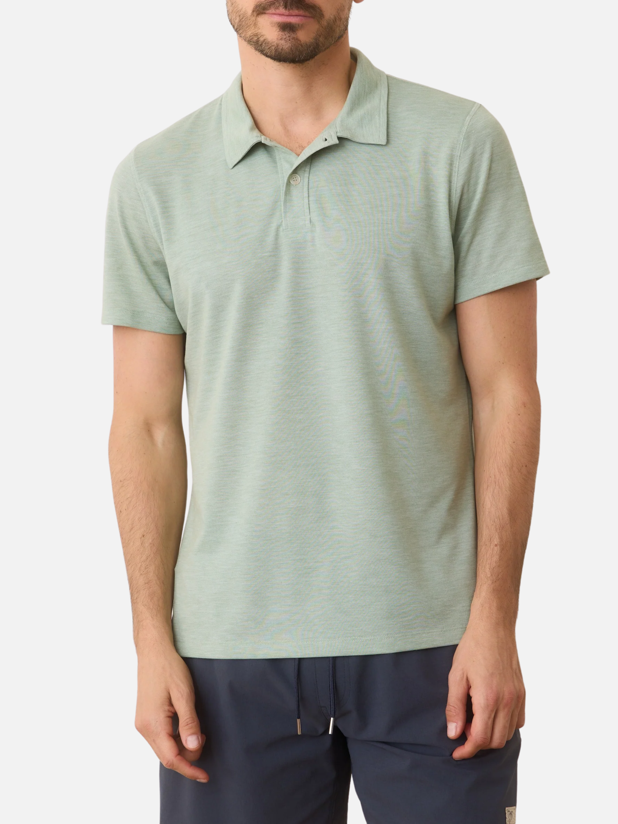 Marine Layer Air Polo Iceberg Green Light Pale Sage Collared Men’s Shirt for Men Athens GA Georgia Kempt Menswear Store Near Me Spring Summer
