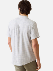Marine Layer Classic Stretch Selvage Shirt Blue Mini Stripe SS Short Sleeve Men’s Button Top Athens GA Georgia Kempt Menswear Store Near Me