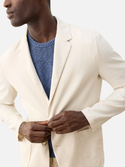 Marine Layer Hemp Blazer Natural Cream Men’s Beach Formal Top for Men Spring Summer Athens GA Georgia Kempt Menswear Store Near Me