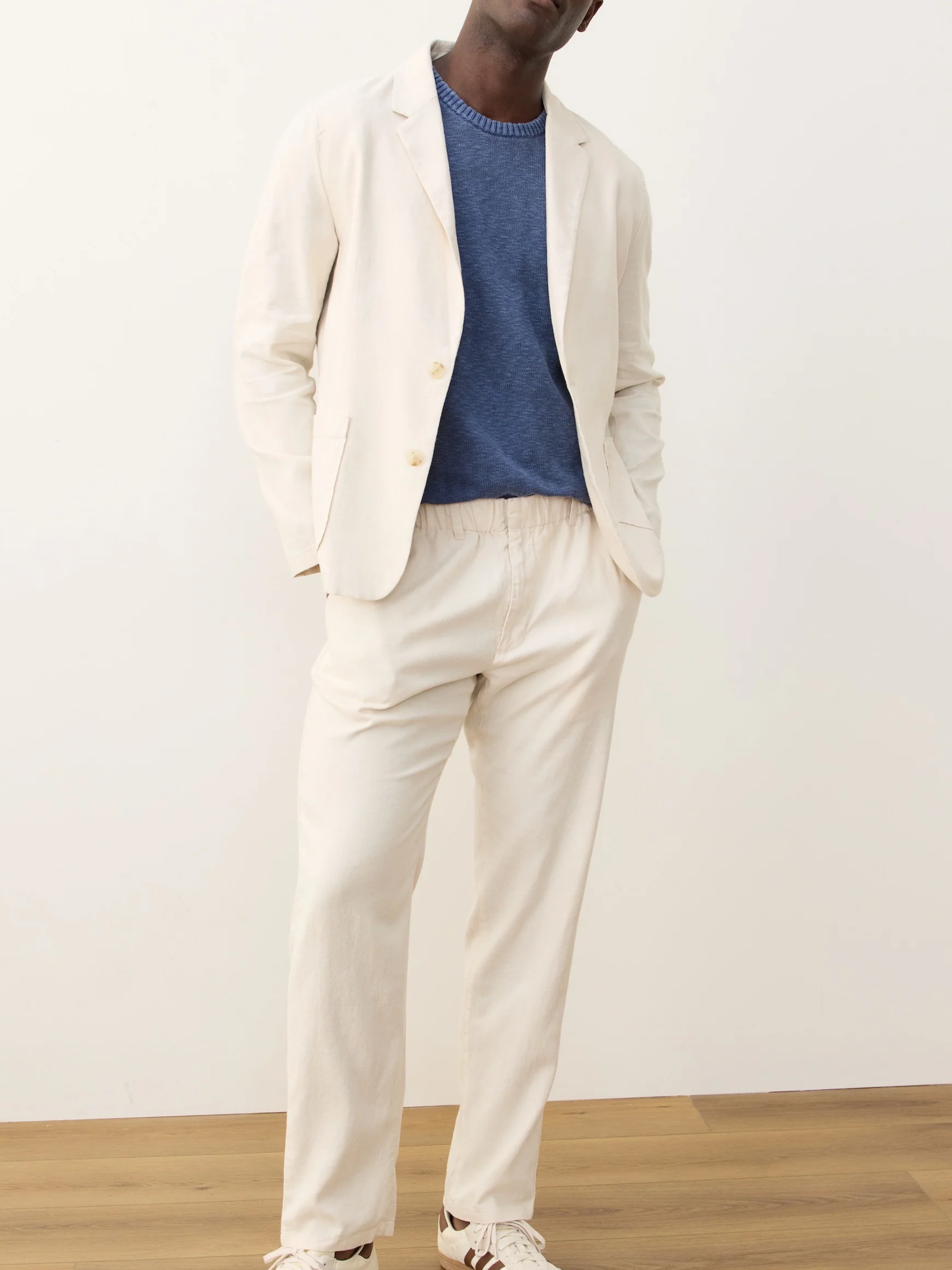 Marine Layer Hemp Blazer Natural Cream Men’s Beach Formal Top for Men Spring Summer Athens GA Georgia Kempt Menswear Store Near Me