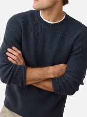 Marine Layer Inverness Crew Sweater LS Long Sleeve Fall Winter Tops for Men Men’s Shirts Knit Knitwear Athens GA Georgia Kempt Menswear Store Near Me Navy Blue Green