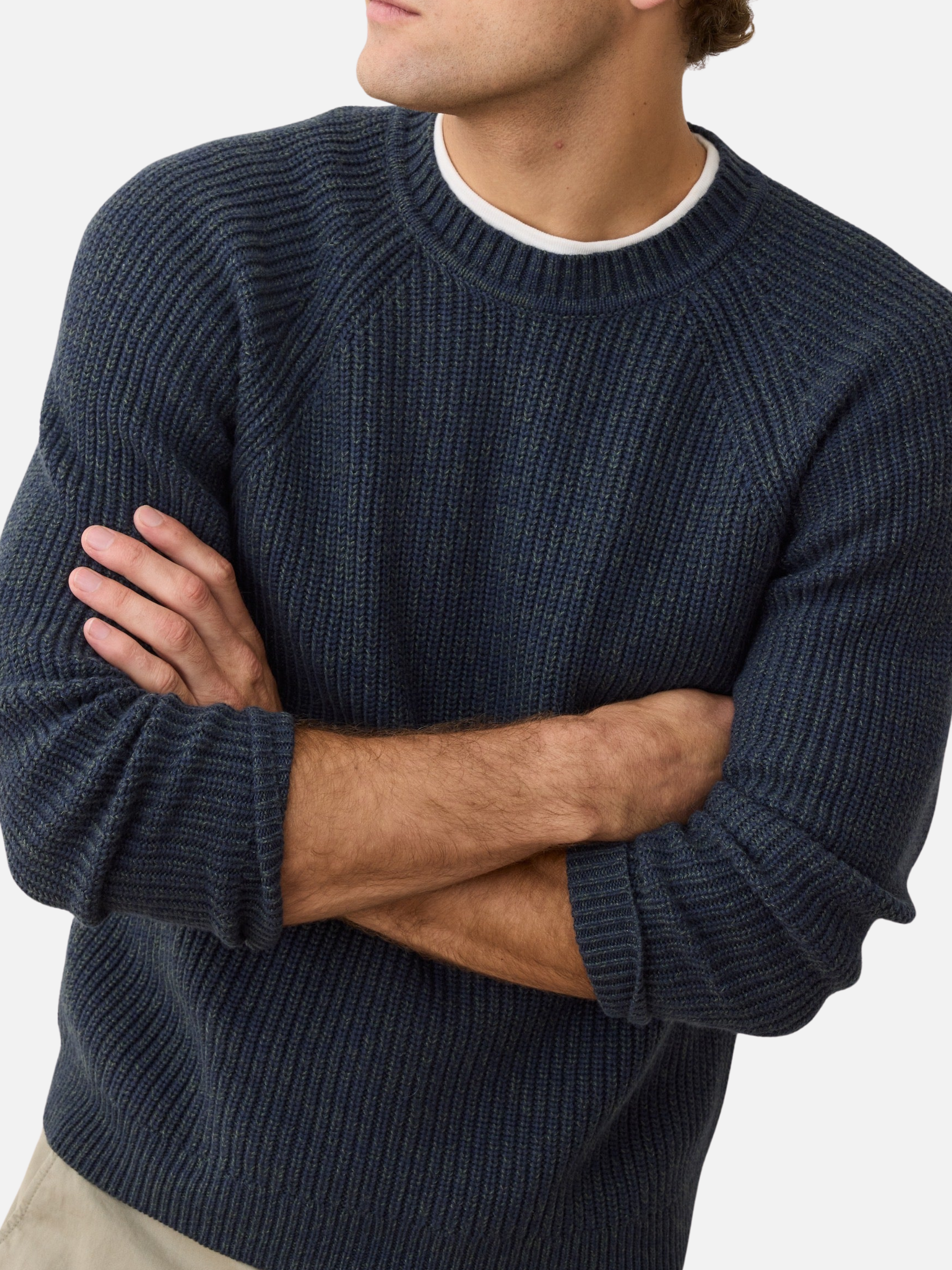 Marine Layer Inverness Crew Sweater LS Long Sleeve Fall Winter Tops for Men Men’s Shirts Knit Knitwear Athens GA Georgia Kempt Menswear Store Near Me Navy Blue Green