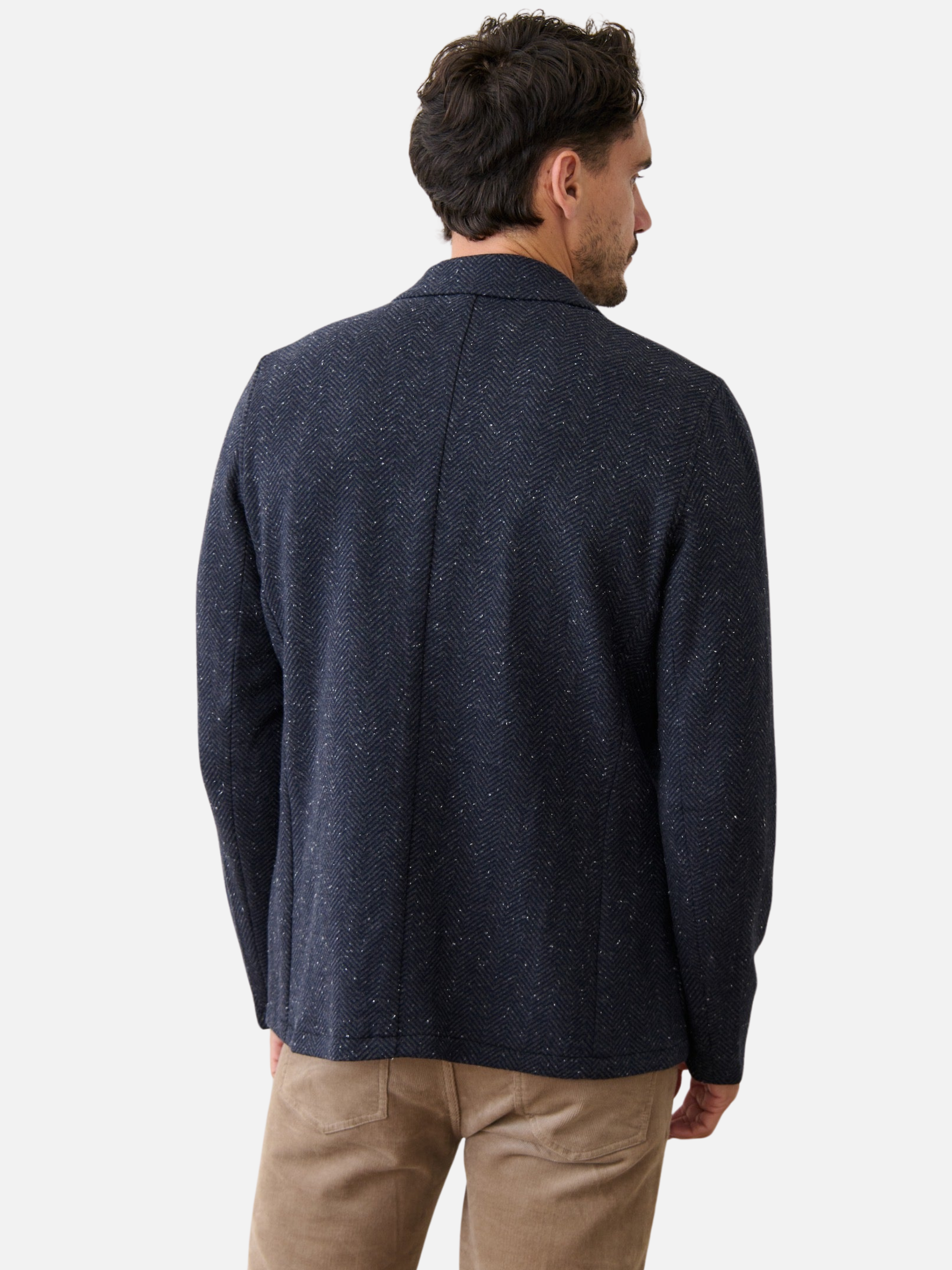 Marine Layer Pacifica Stretch Twill Blazer Unconstructed Navy Herringbone Fall Winter Men’s Tops for Men Athens GA Georgia Kempt Menswear Store Near Me