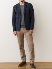 Marine Layer Pacifica Stretch Twill Blazer Unconstructed Navy Herringbone Fall Winter Men’s Tops for Men Athens GA Georgia Kempt Menswear Store Near Me