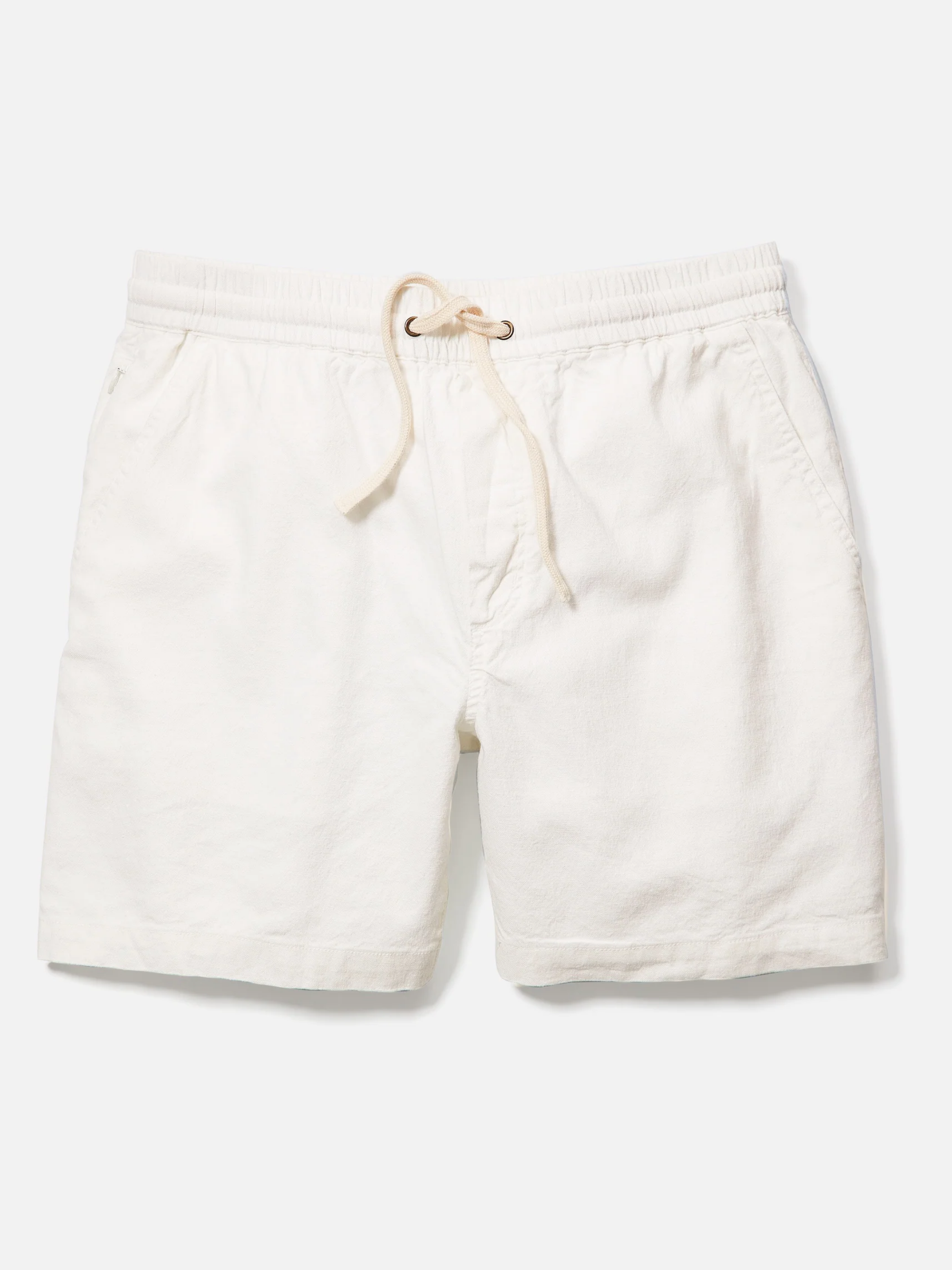 Marine Layer Saturday Beach Short White Men's 6" Six Inch Elastic Drawstring Waistband Casual Short For Men Athens GA Georgia Kempt Menswear Store Near Me